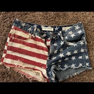 Bullhead denim American flag jean shorts